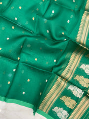 Pure kora Banarasi Handloom Dupatta - The Handlooms