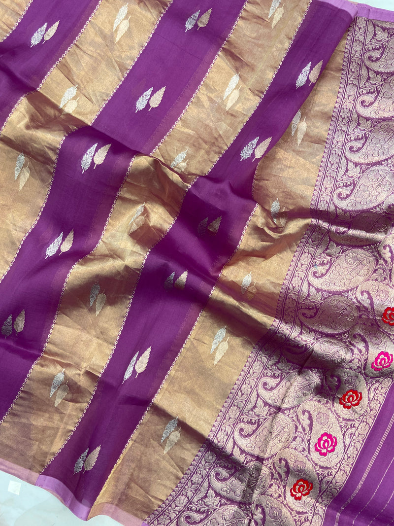 Pure Kora Tissue Banarasi Handloom Dupatta - The Handlooms
