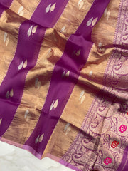 Pure Kora Tissue Banarasi Handloom Dupatta - The Handlooms