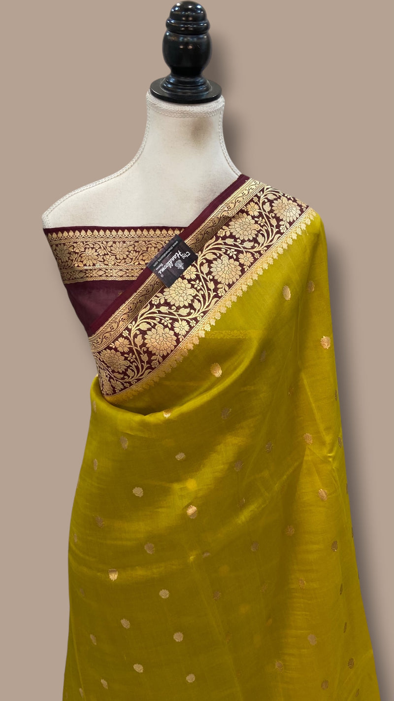 Pure Kora Handloom Banarasi Saree
