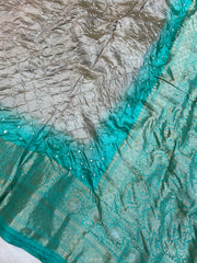 Pure Banarasi Silk Bandhej Handloom Saree - The Handlooms