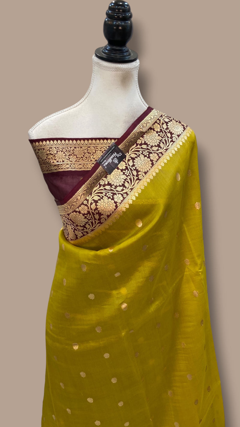 Pure Kora Handloom Banarasi Saree