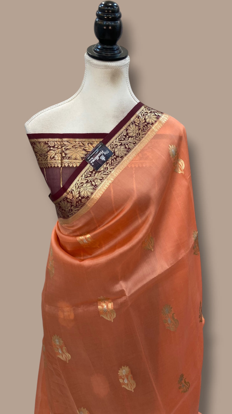 Pure Kora Silk Handloom Banarasi Saree