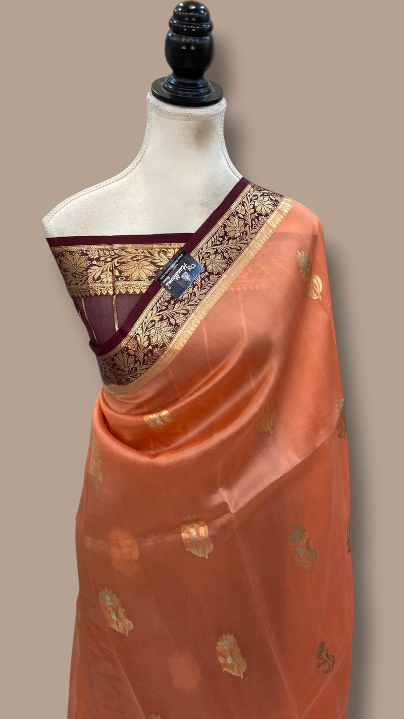 Pure Kora Silk Handloom Banarasi Saree
