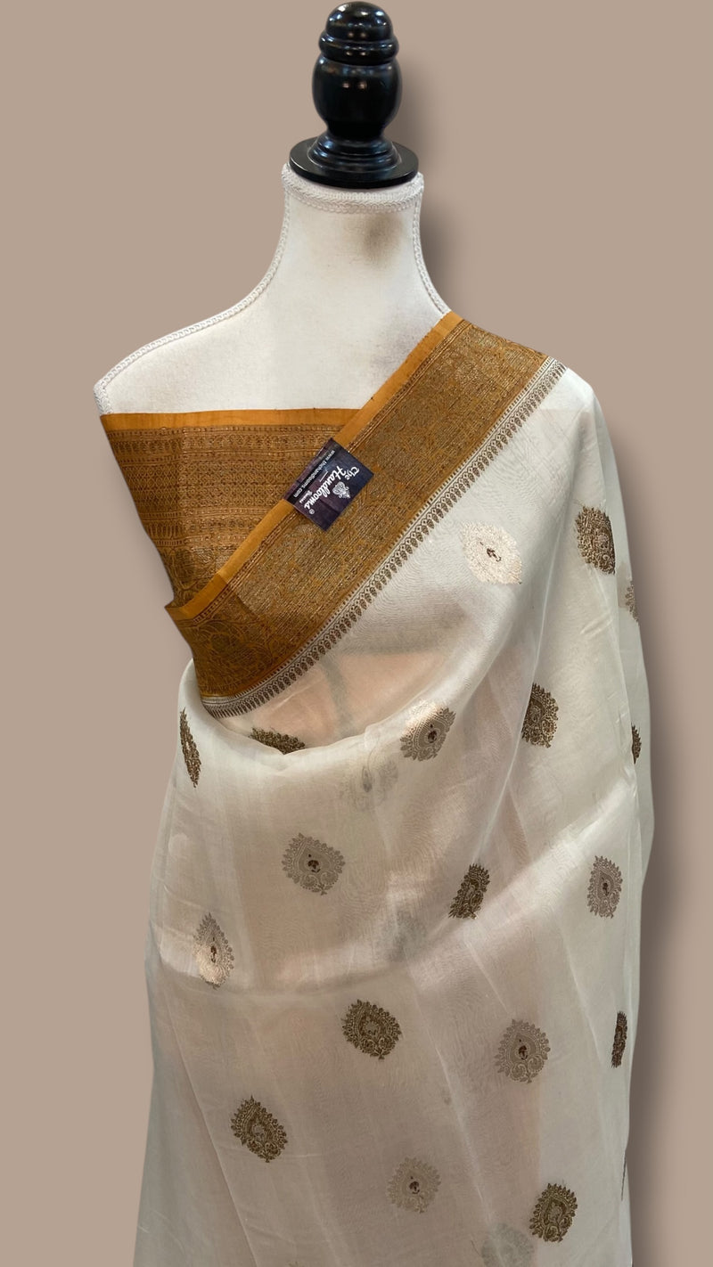 Pure Kora Silk Handloom Banarasi Saree