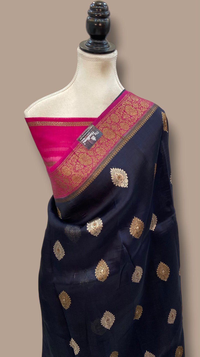 Pure Kora Silk Handloom Banarasi Saree