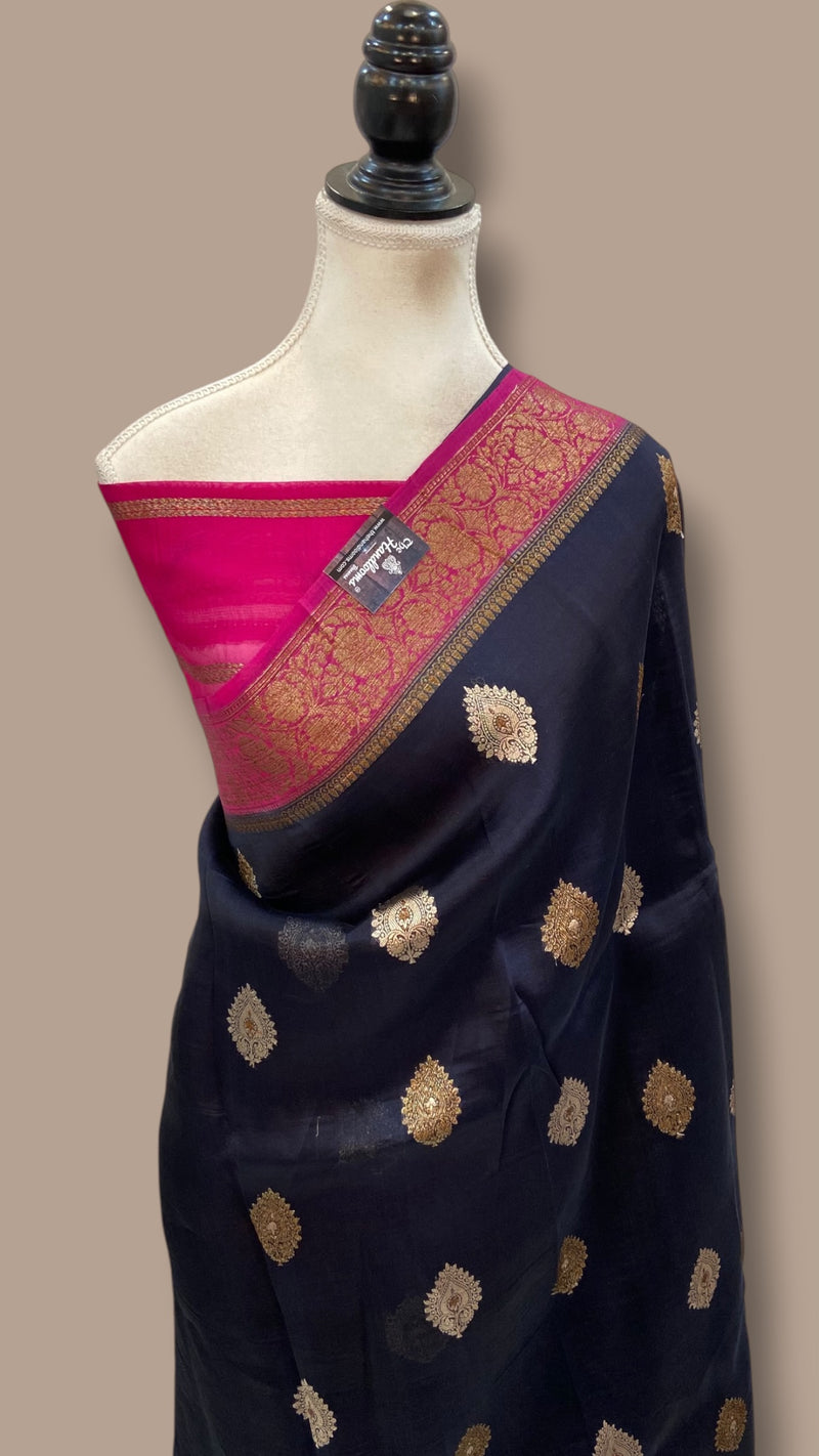 Pure Kora Silk Handloom Banarasi Saree