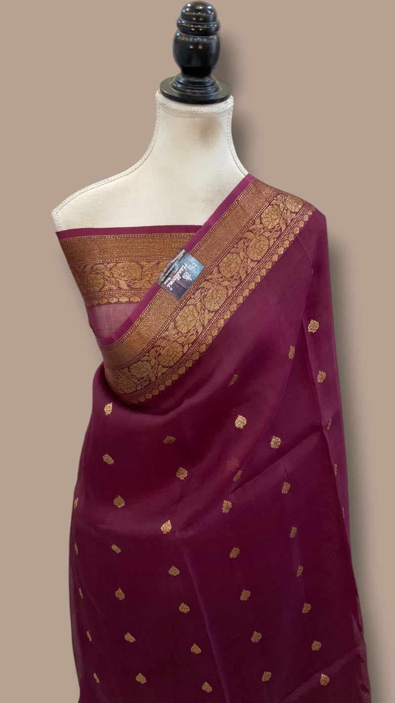 Pure Kora Handloom Banarasi Saree
