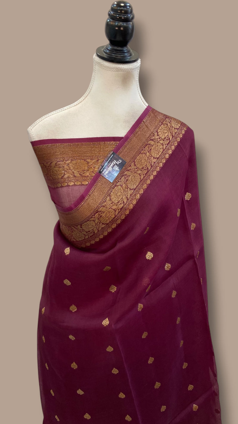 Pure Kora Handloom Banarasi Saree