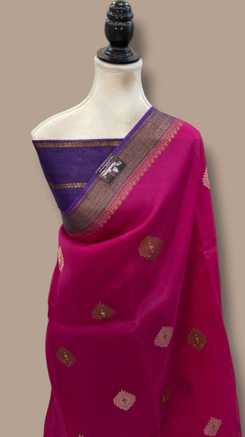 Pure Kora Silk Handloom Banarasi Saree