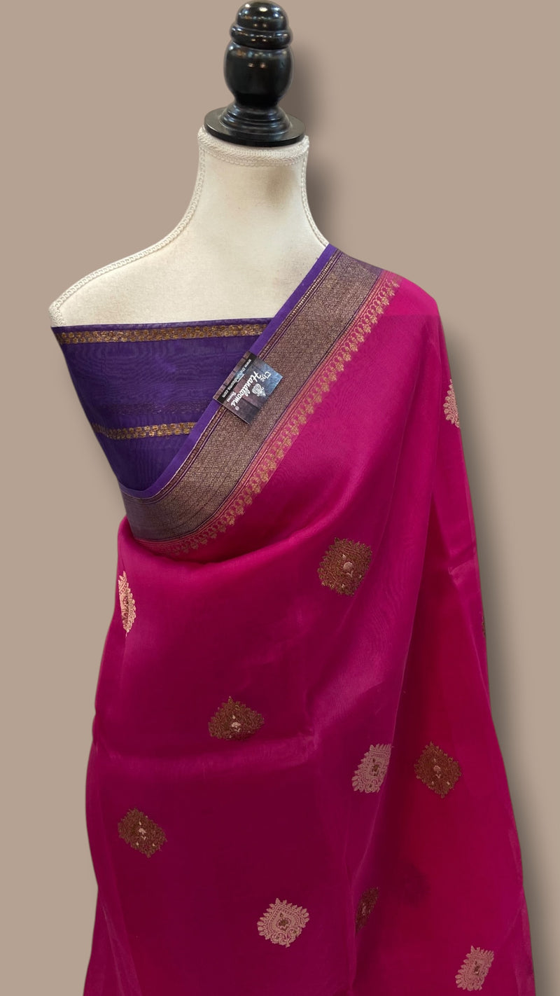 Pure Kora Silk Handloom Banarasi Saree