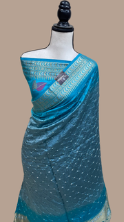 Pure Banarasi Silk Bandhej Handloom Saree - The Handlooms