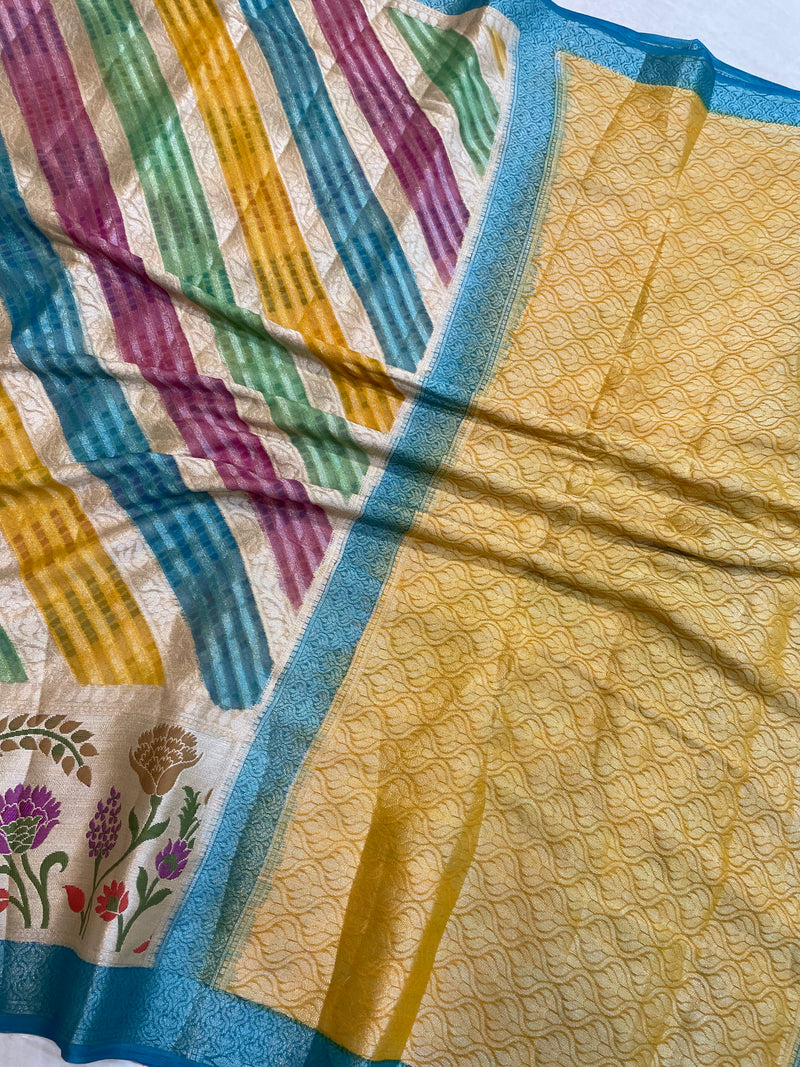 Pure Chiffon Khaddi Banarasi Saree - The Handlooms