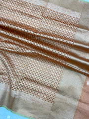 Pure Tissue Reshmi Zari Banarasi Brocade Handloom Dupatta - The Handlooms
