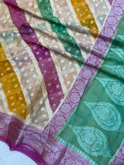 Pure Chiffon Khaddi Banarasi Saree - The Handlooms