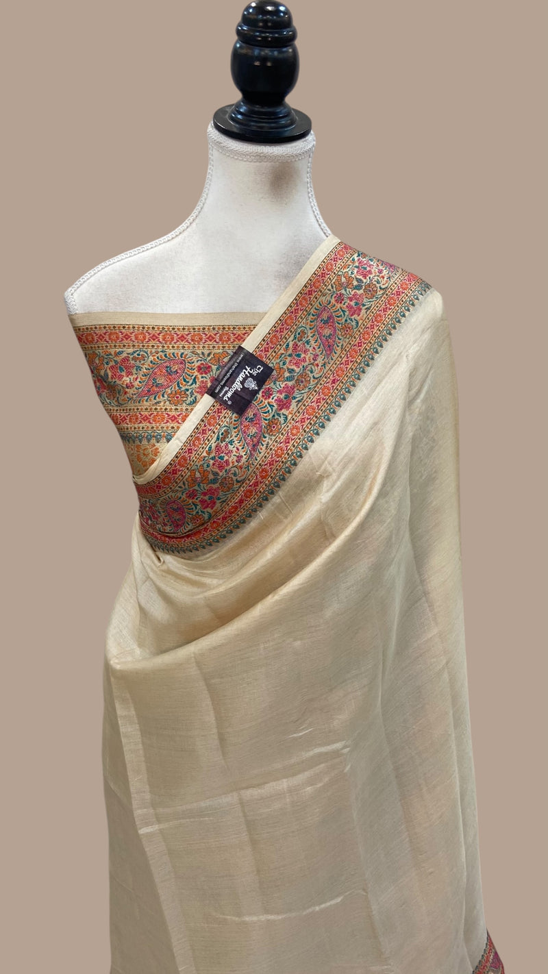 Pure Tussar Silk Handloom Banarasi Saree