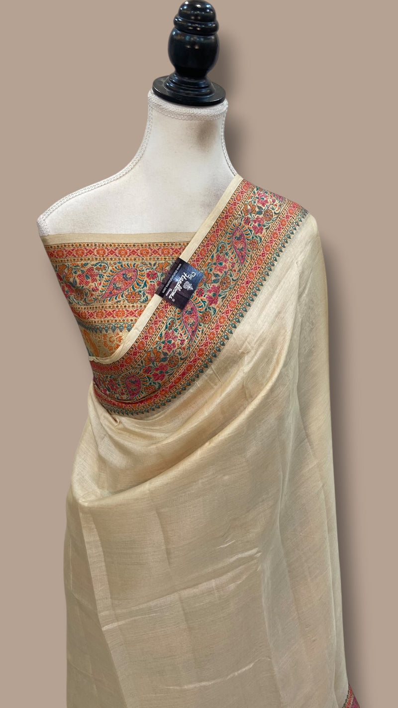 Pure Tussar Silk Handloom Banarasi Saree
