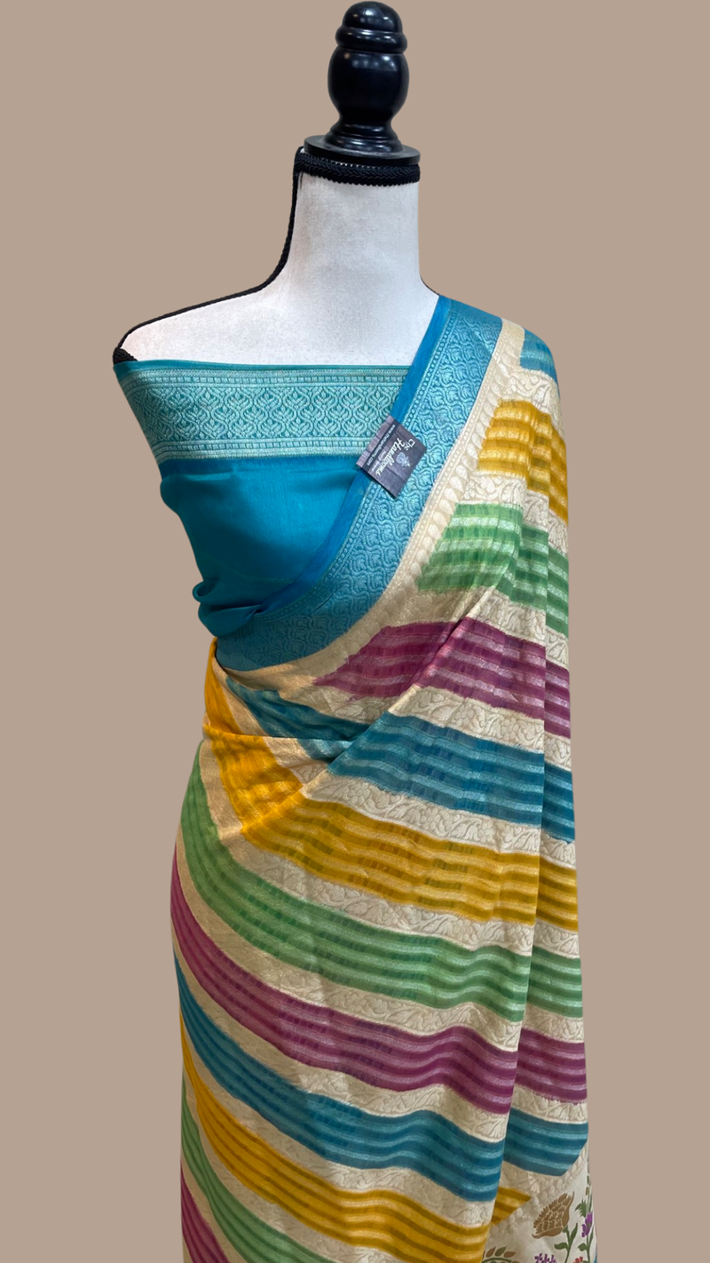 Pure Chiffon Khaddi Banarasi Saree - The Handlooms