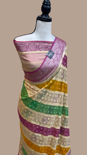 Pure Chiffon Khaddi Banarasi Saree - The Handlooms