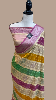 Pure Chiffon Khaddi Banarasi Saree - The Handlooms