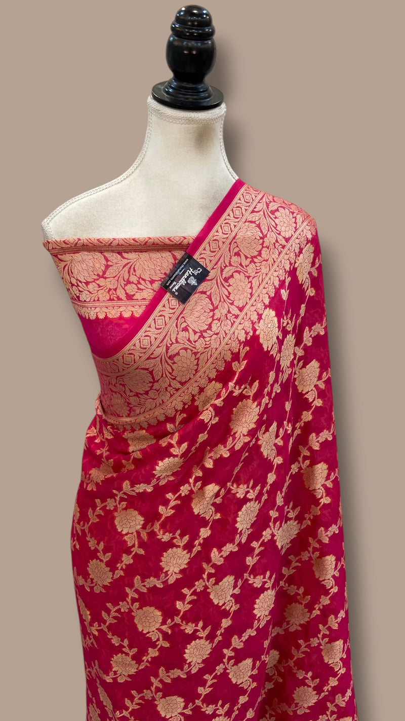 Pure Chiffon Khaddi Banarasi Saree