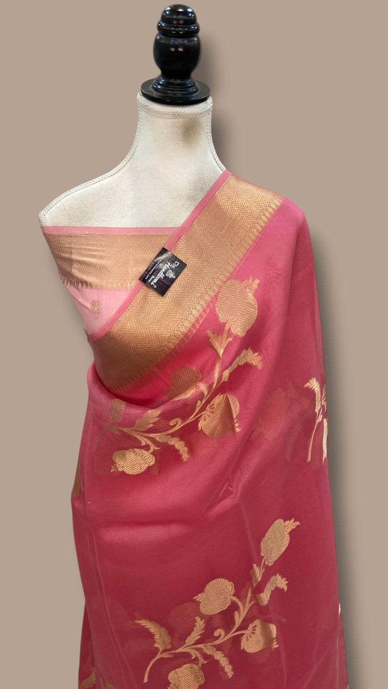 Pure Kora Handloom Banarasi Saree
