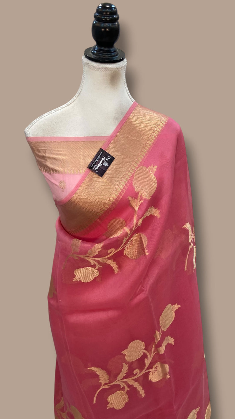Pure Kora Handloom Banarasi Saree