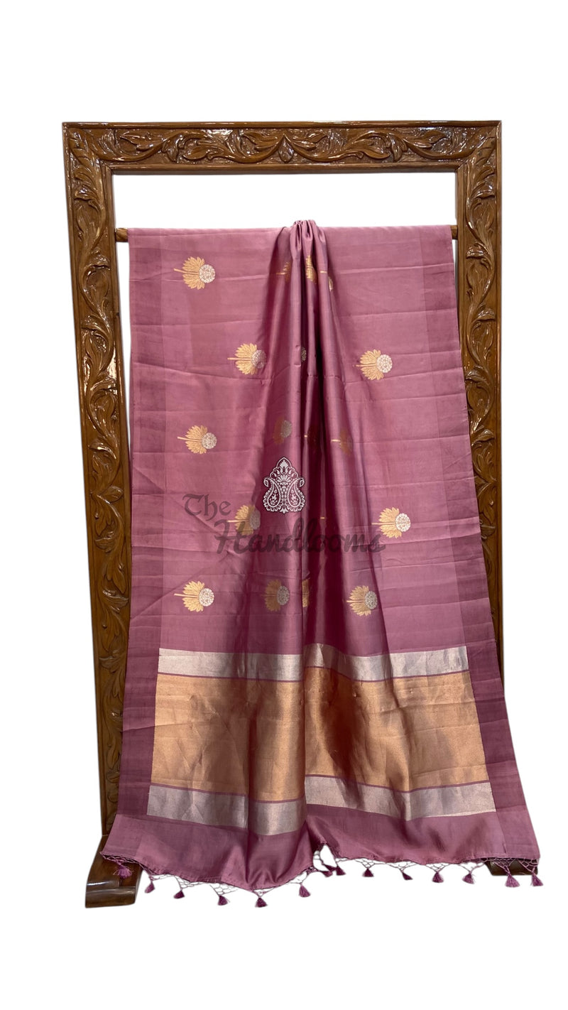 Pure Katan Silk Banarasi Handloom Saree - All over Kadua motifs