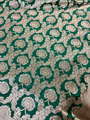 Nita Ambani Pure Katan Silk Banarasi Handloom Saree - All over Jaal work - With Meenakari - The Handlooms