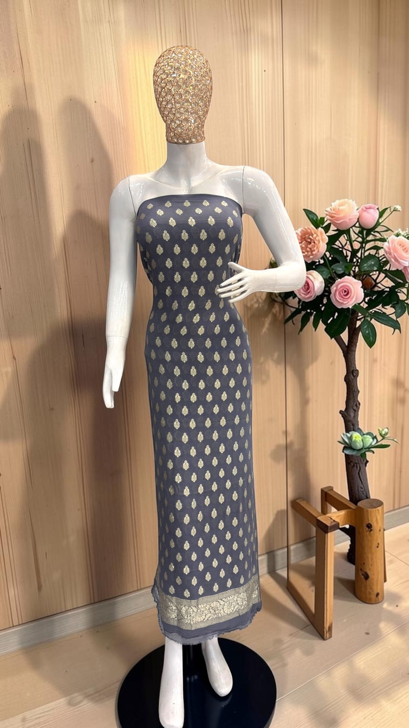 Khaddi Georgette Banarasi Dress material