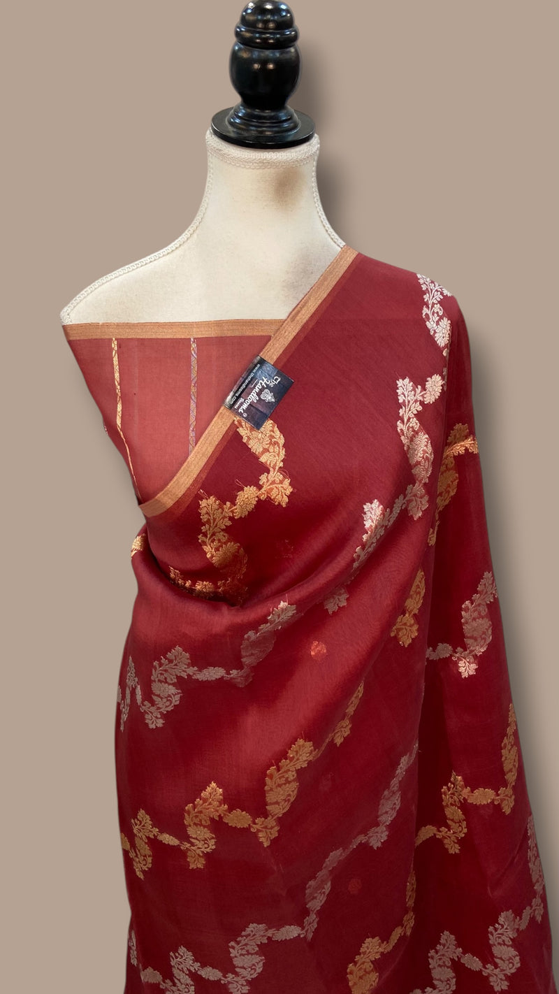 Pure Kora Silk Handloom Banarasi Saree