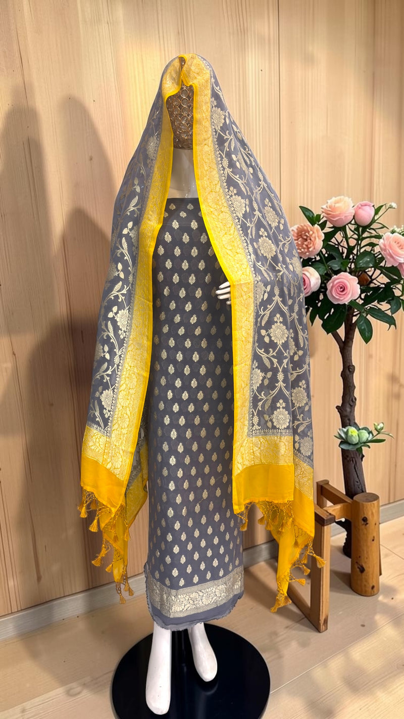 Khaddi Georgette Banarasi Dress material