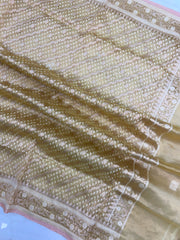 Pure Tissue Reshmi Zari Banarasi Brocade Handloom Dupatta - The Handlooms
