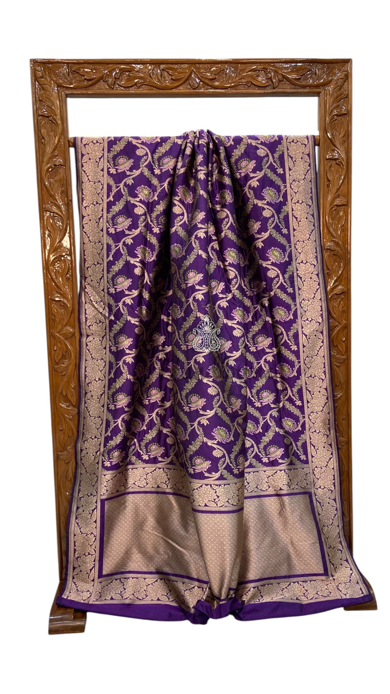 Nita Ambani in Pure Katan Silk Banarasi Handloom Saree - All over Jaal work with Meenakari