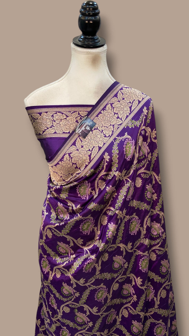 Nita Ambani in Pure Katan Silk Banarasi Handloom Saree - All over Jaal work with Meenakari