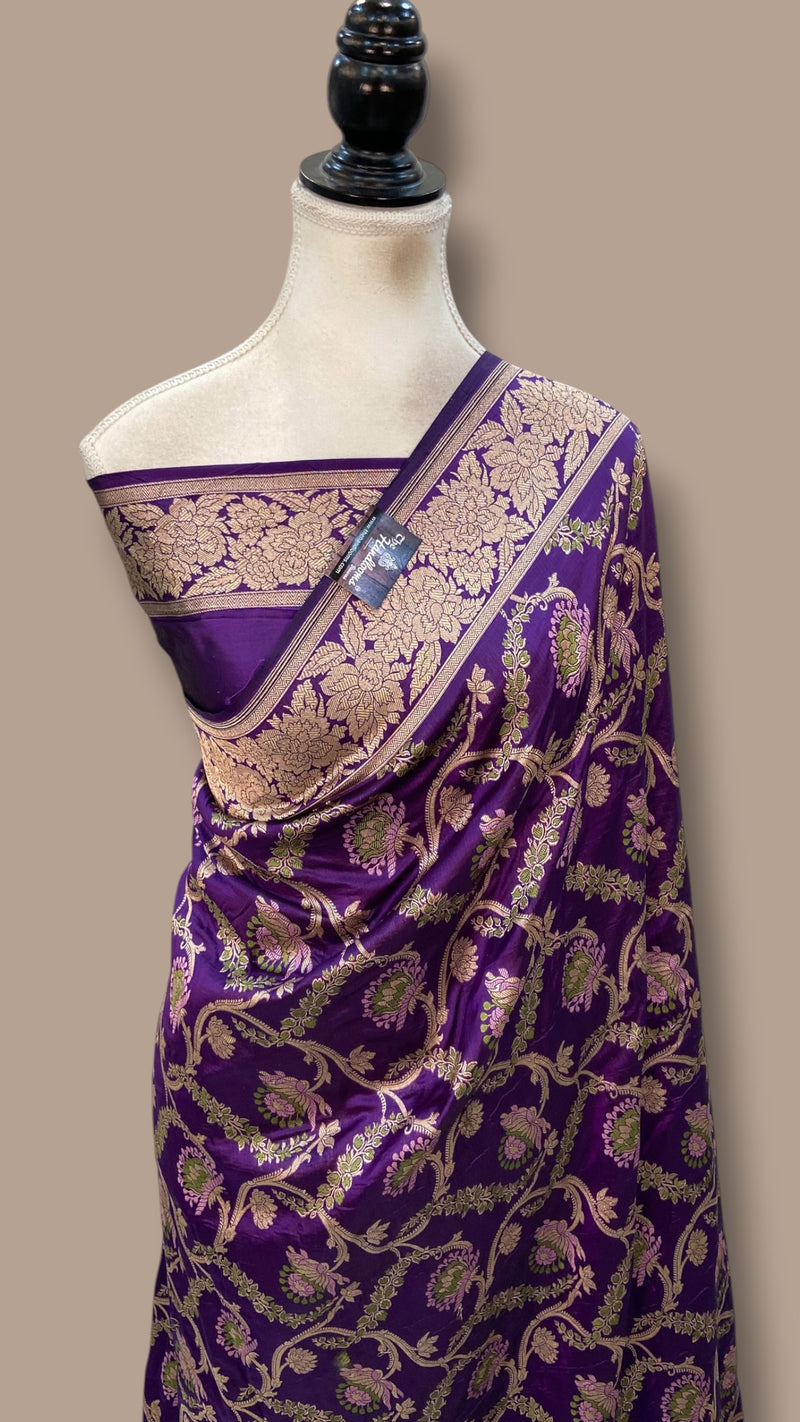 Nita Ambani in Pure Katan Silk Banarasi Handloom Saree - All over Jaal work with Meenakari