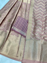 Pure Katan Silk Handloom Banarasi Lehenga - Stitched - The Handlooms