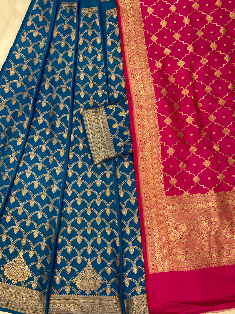 Pure Katan Silk Handloom Banarasi Lehenga - Stitched - The Handlooms
