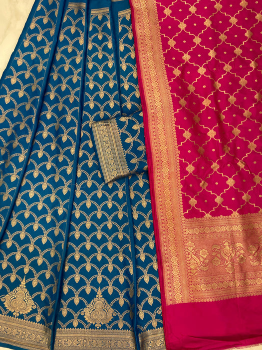 Pure Katan Silk Handloom Banarasi Lehenga - Stitched