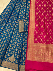Pure Katan Silk Handloom Banarasi Lehenga - Stitched - The Handlooms