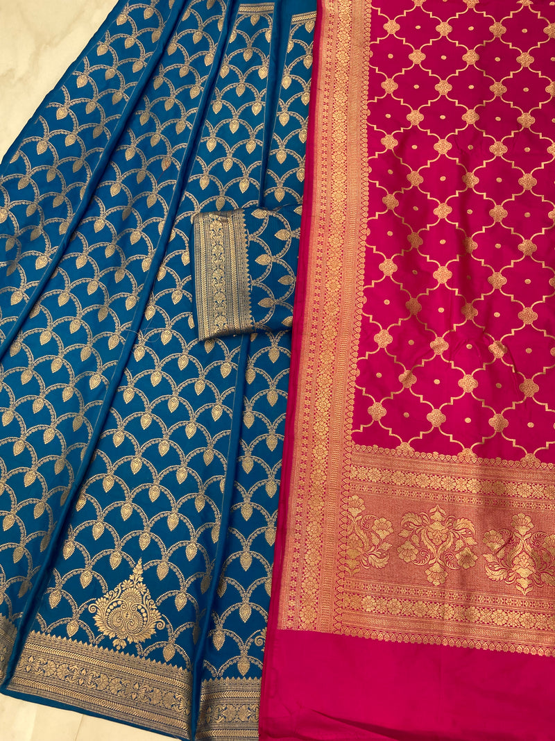 Pure Katan Silk Handloom Banarasi Lehenga - Stitched - The Handlooms