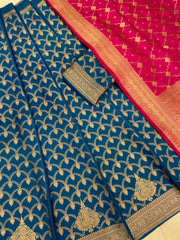 Pure Katan Silk Handloom Banarasi Lehenga - Stitched - The Handlooms