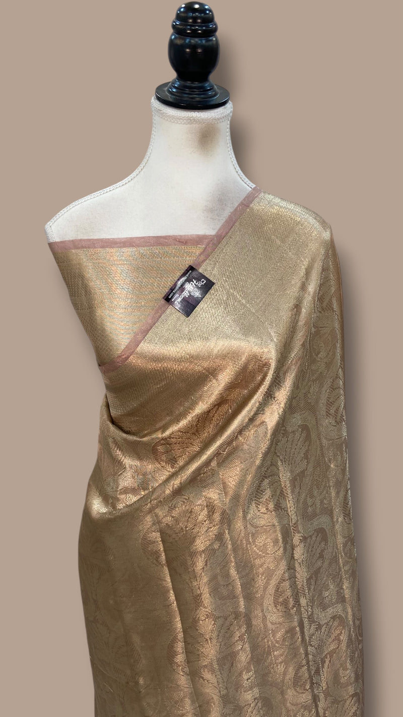 Pure Kora Tissue Tanchui Handloom Banarasi Saree