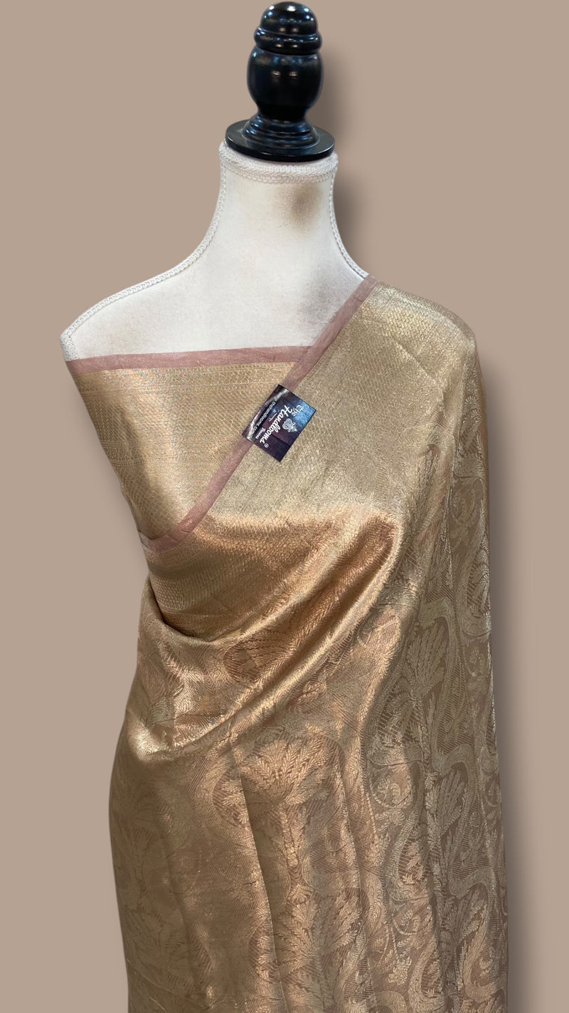Pure Kora Tissue Tanchui Handloom Banarasi Saree