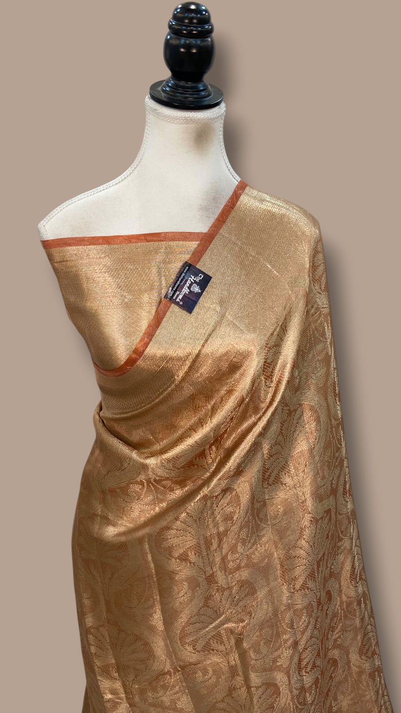 Pure Kora Tissue Tanchui Handloom Banarasi Saree