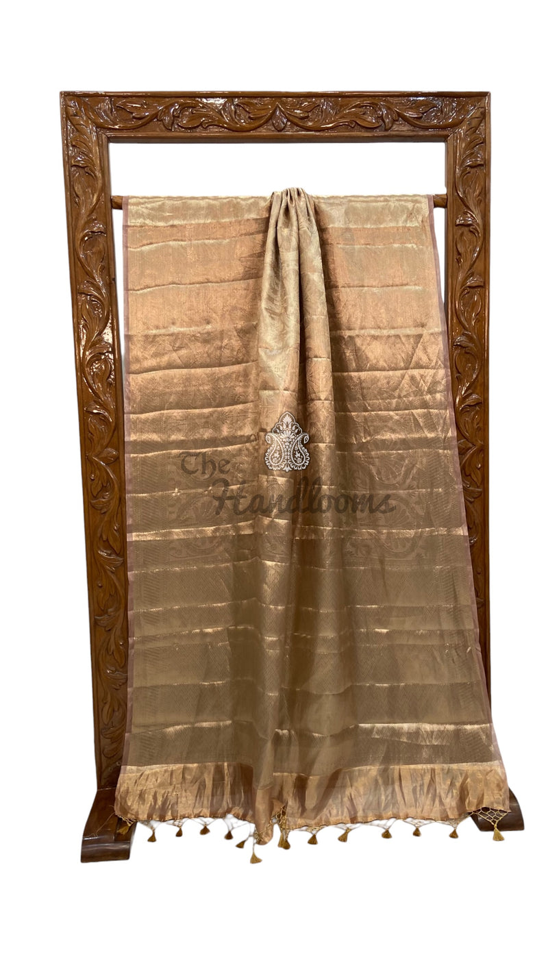 Pure Kora Tissue Tanchui Handloom Banarasi Saree