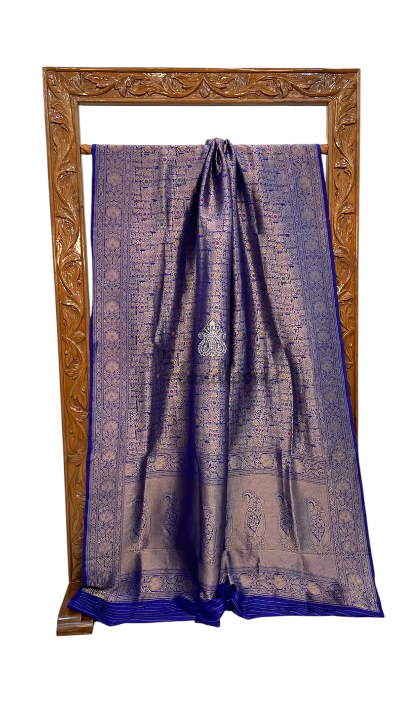 Regal Pure Katan Silk Banarasi Saree – Handwoven Tanchui Brocade