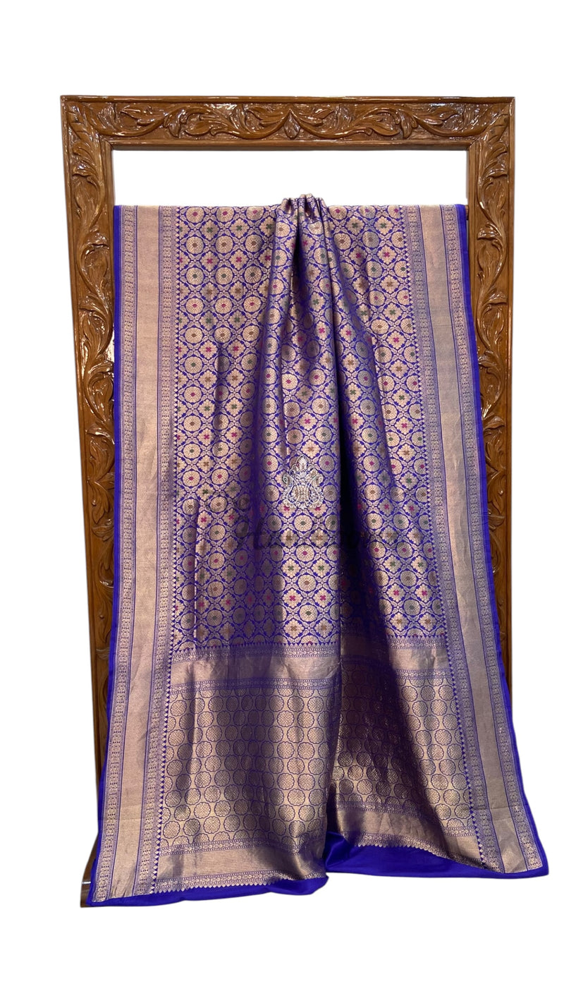 Regal Pure Katan Silk Banarasi Saree – Handwoven Tanchui Brocade