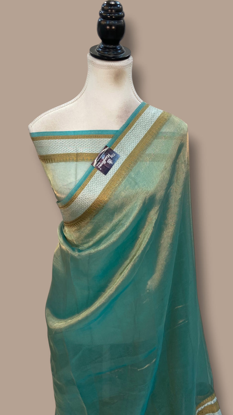 Pure Kora Tissue Handloom Banarasi Saree