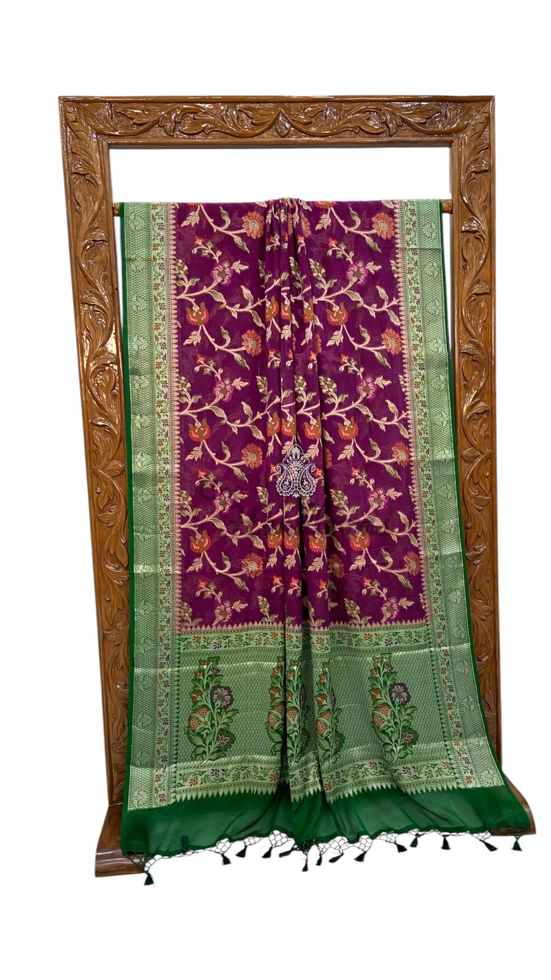 Pure Chiffon Khaddi Banarasi Saree